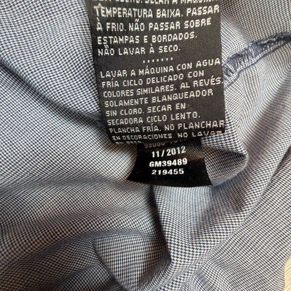 Harley-Davidson Mens Performance Button Down Shirt Blue Micro Check L GM39489 - Picture 6 of 10